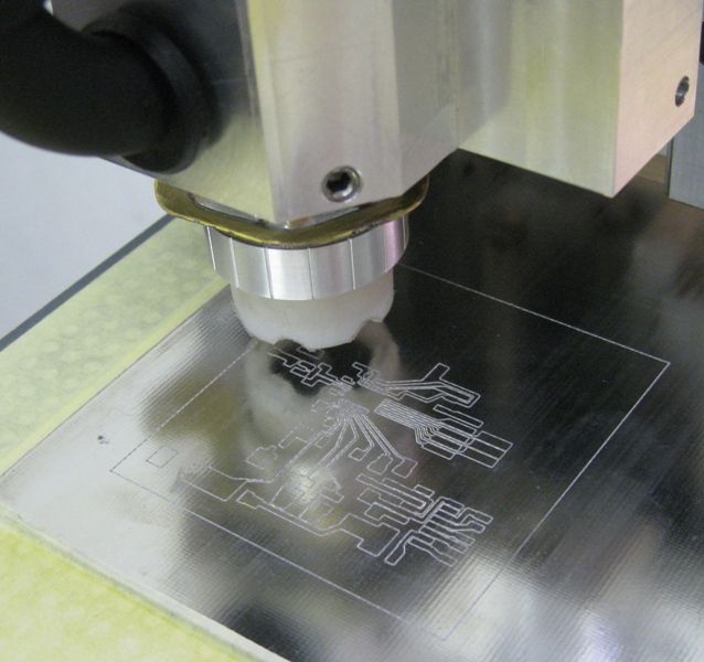 PCB Being Engraved